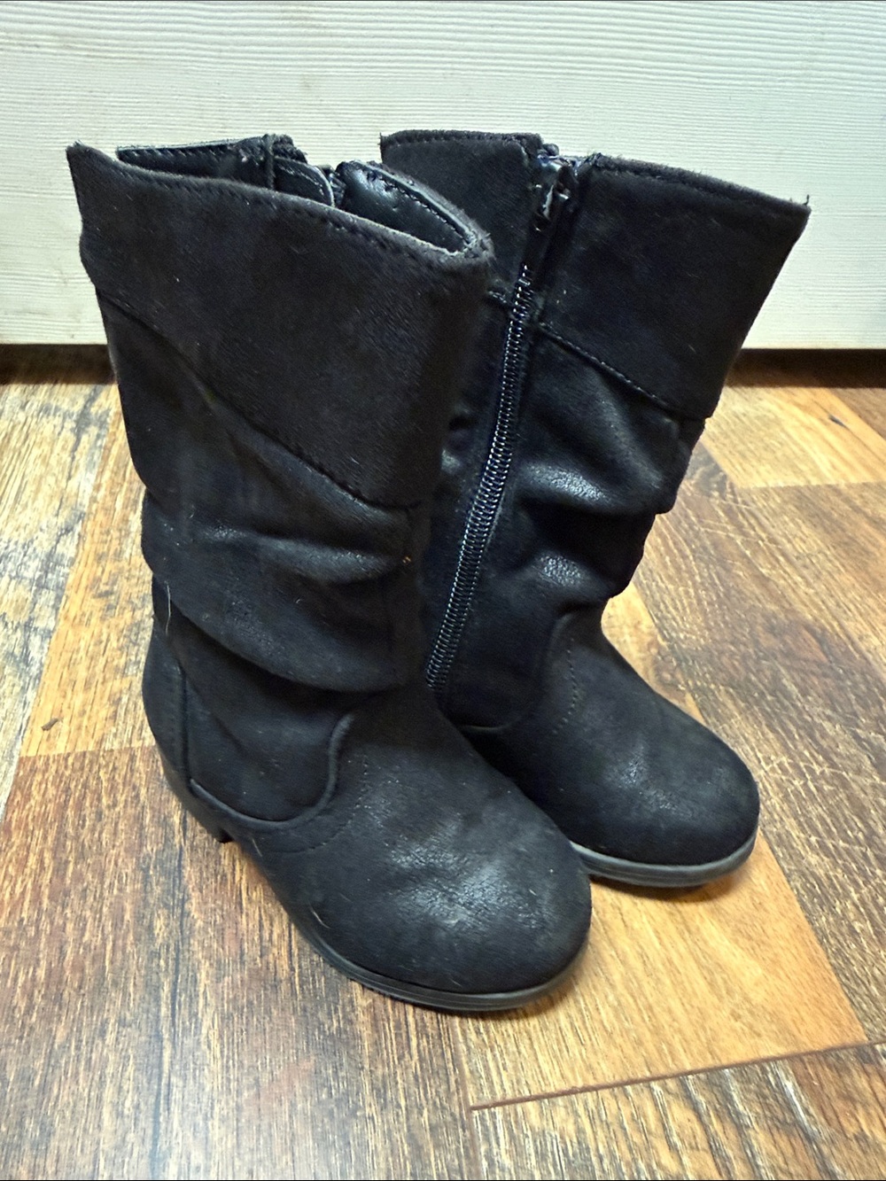 Cat & Jack Black Kids Mid-Calf Boots